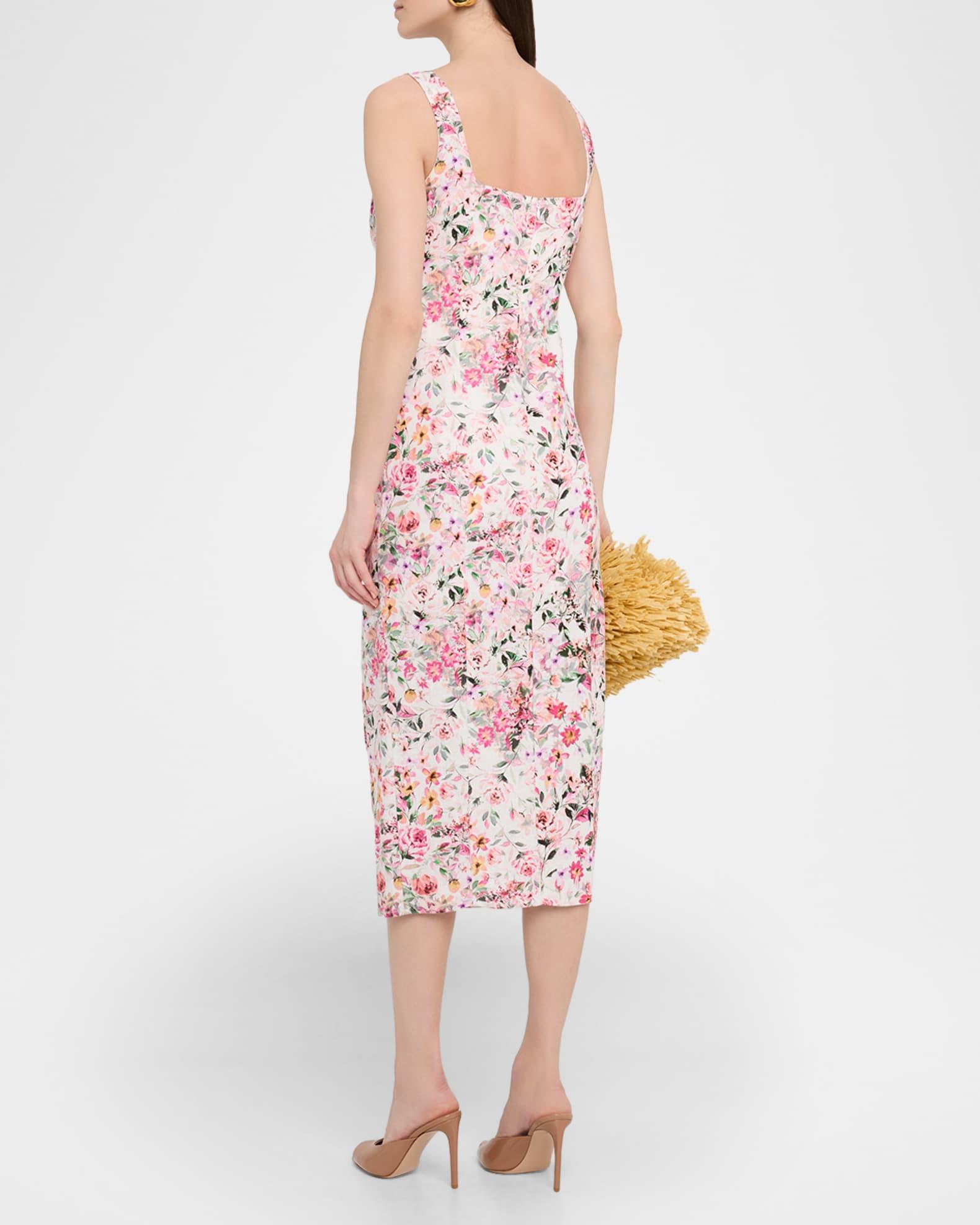 Eugenia Floral Sleeveless Midi Dress Product Image