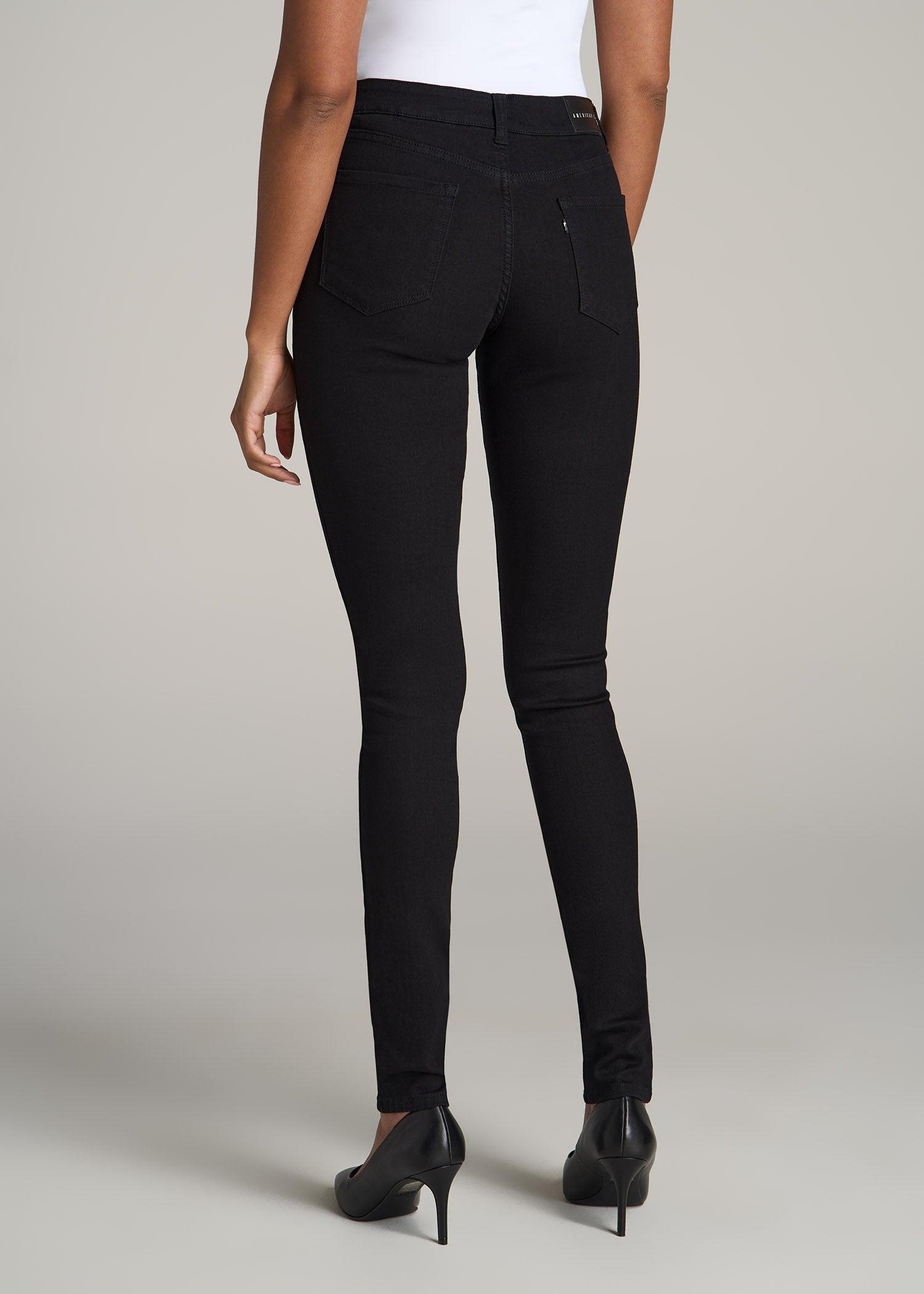 Sarah MID RISE SKINNY Tall Women's Jean in Black Product Image