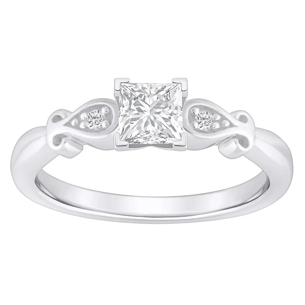 Alyson Layne 14k Gold 1/2 Carat T.W. Diamond Princess Cut Engagement Ring, Women's, Size: 9, Two Tone Product Image