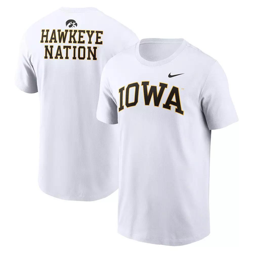 Men's Nike White Iowa Hawkeyes Blitz 2-Hit T-Shirt, Size: XL Product Image