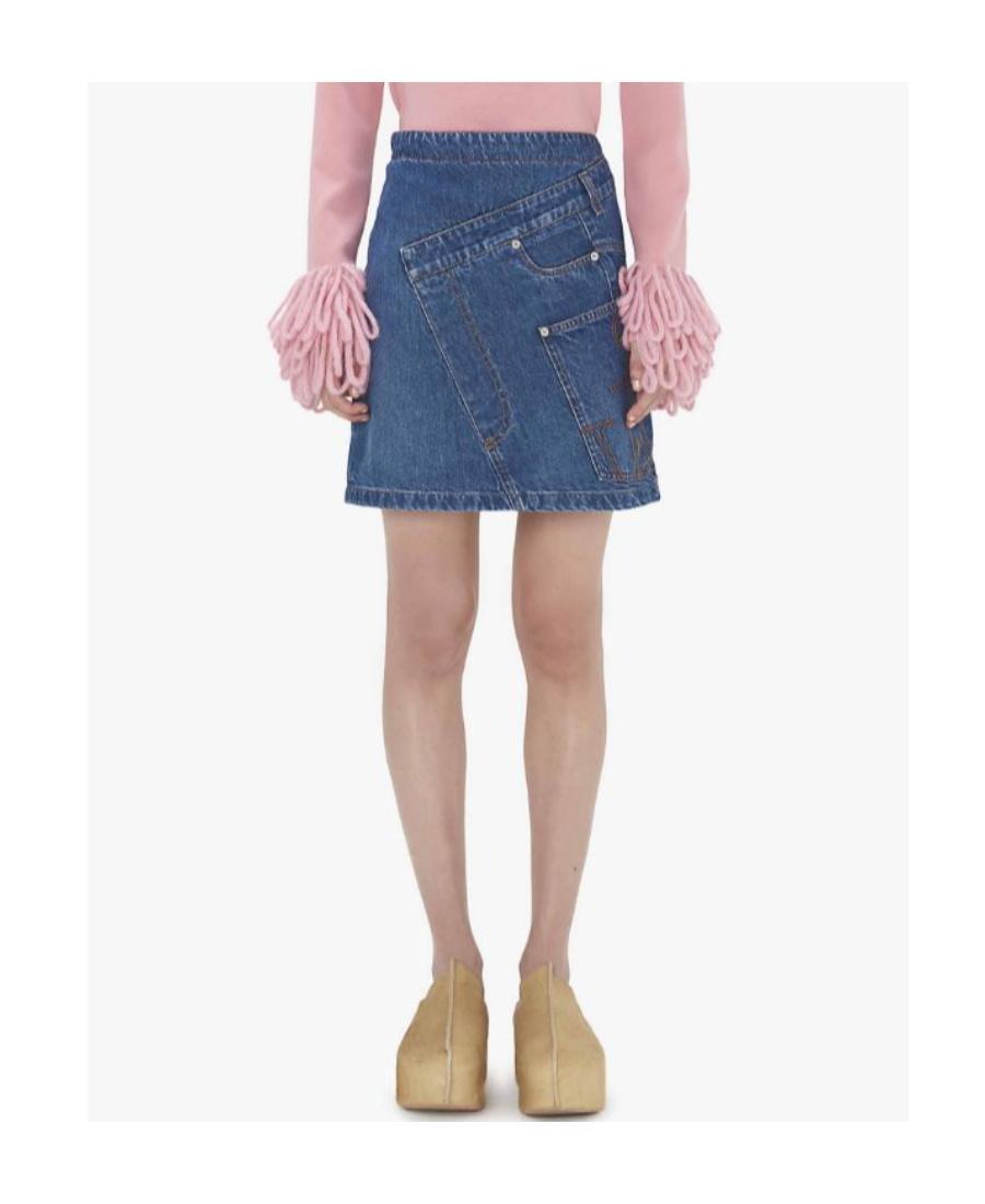 JW ANDERSON Twisted Denim Miniskirt Product Image