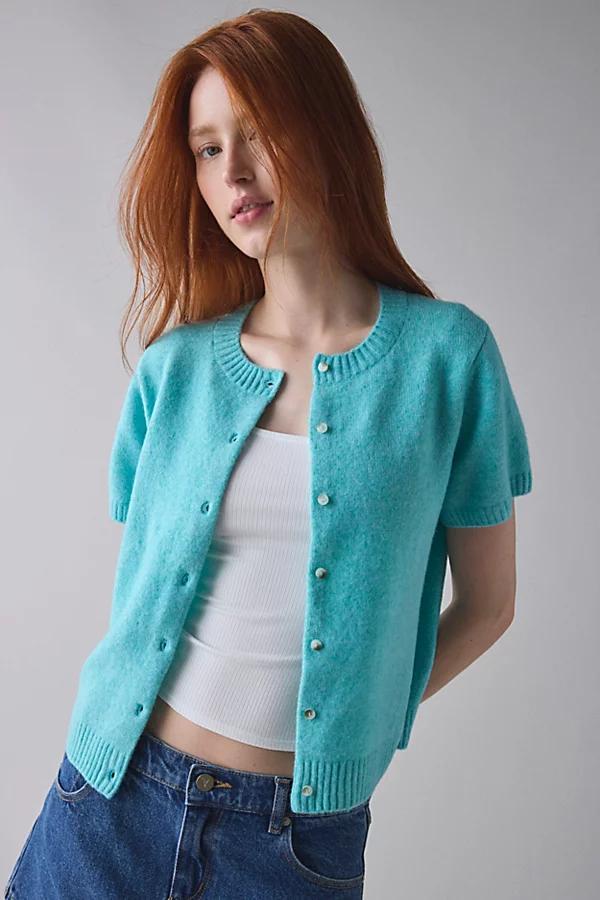 Kimchi Blue Rachel Short Sleeve Cardigan Womens at Urban Outfitters Product Image