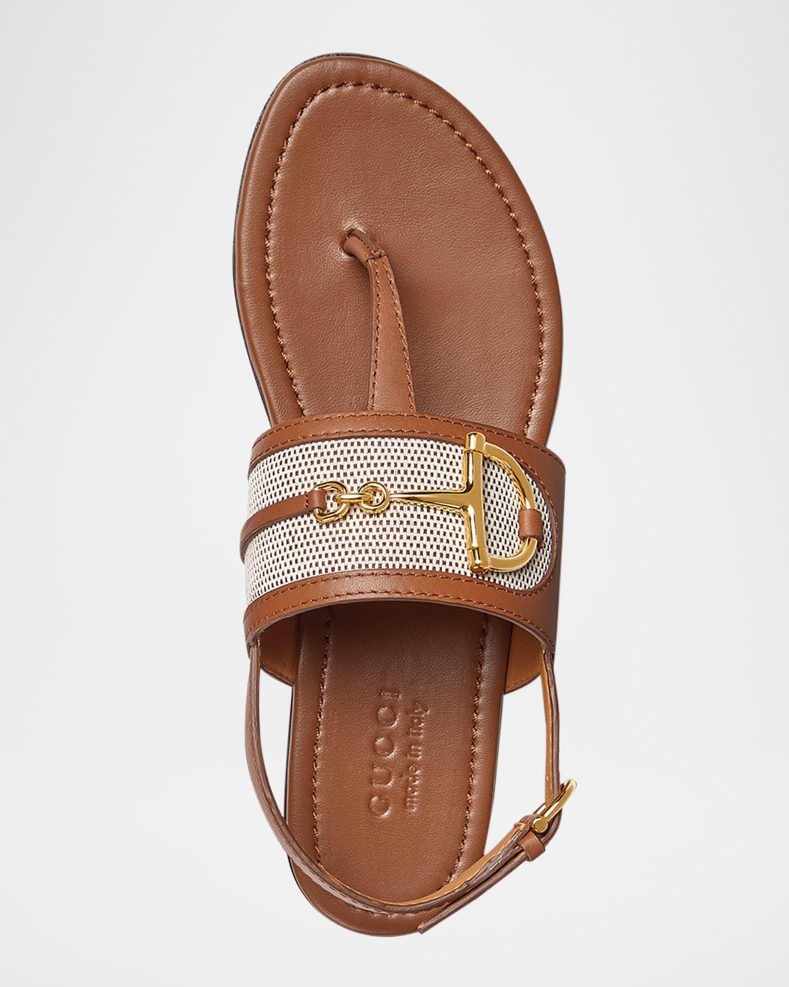 Horsebit Thong Slingback Sandals Product Image