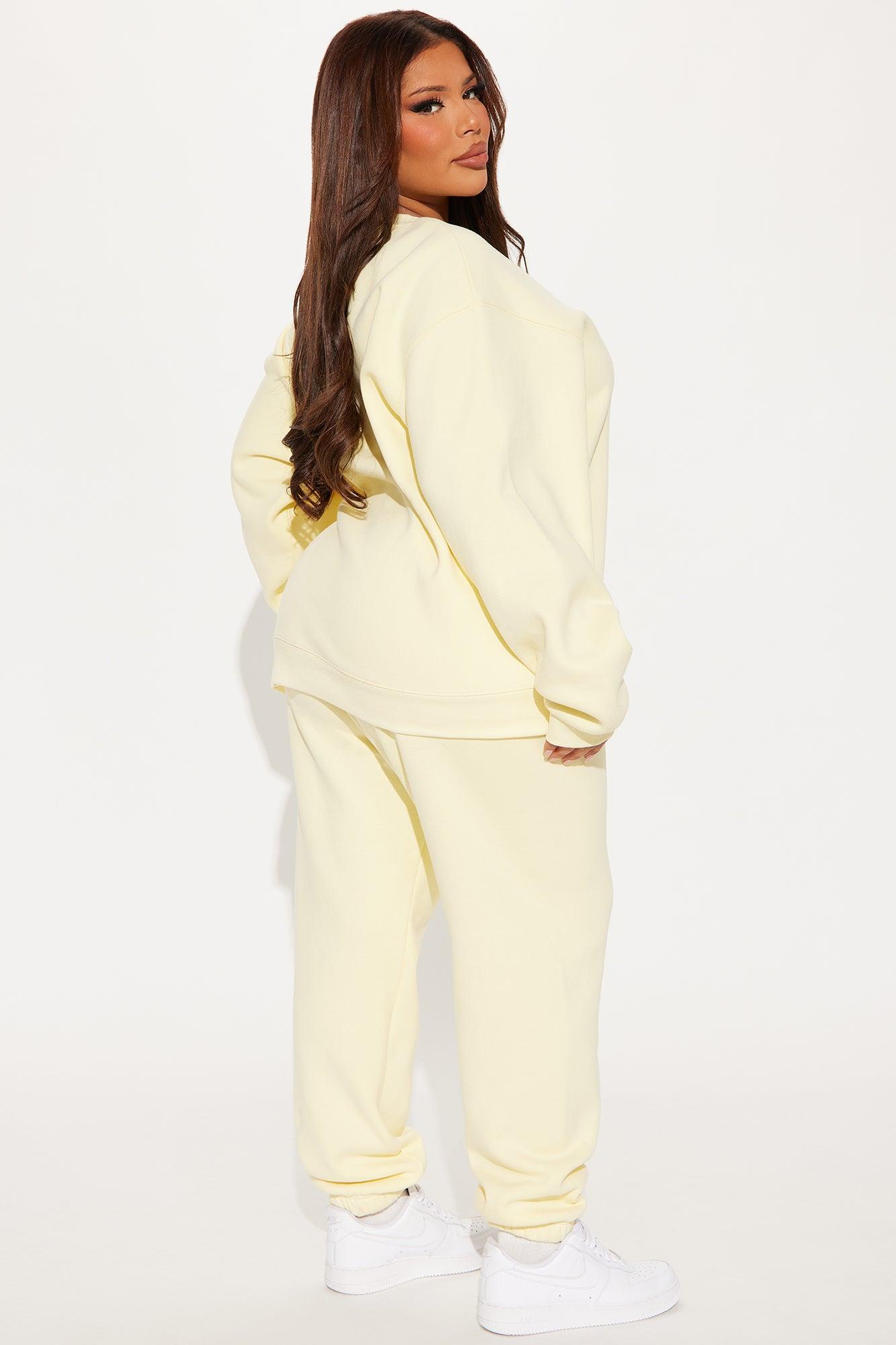 C’est La Vie Sweatpant Set - Yellow Product Image
