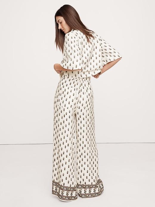 Pull-On Wide Leg Satin Pant Product Image