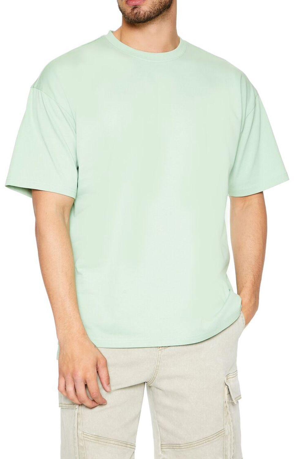 Cotton High-Low Crew Tee | Forever 21 Product Image