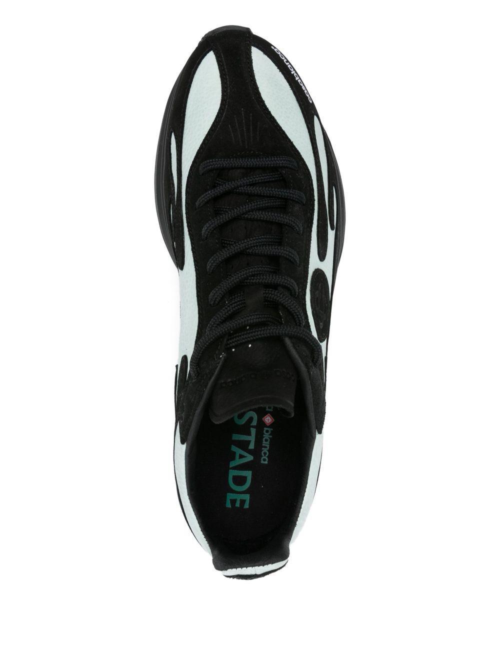 lace-up two-tone sneakers Product Image