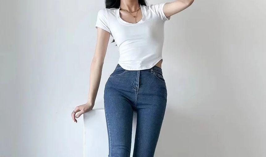 Mid Rise Bootcut Jeans Product Image
