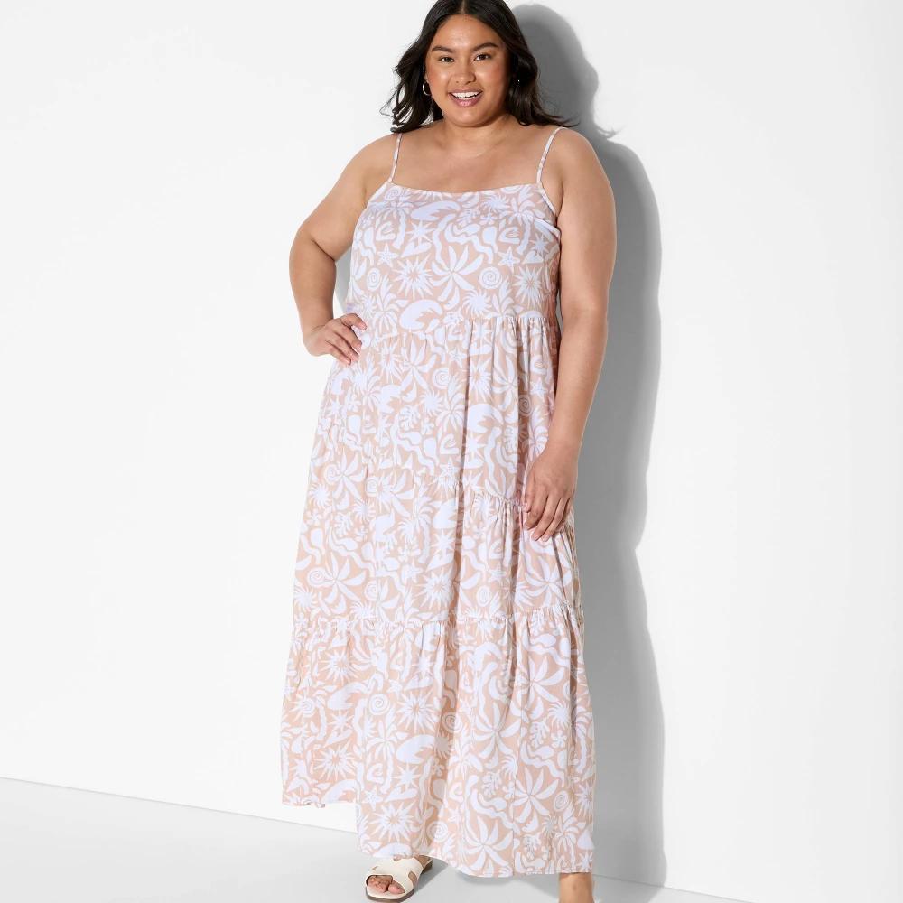 Women's Maxi A-Line Dress - Wild Fable™ Taupe Seashell Product Image