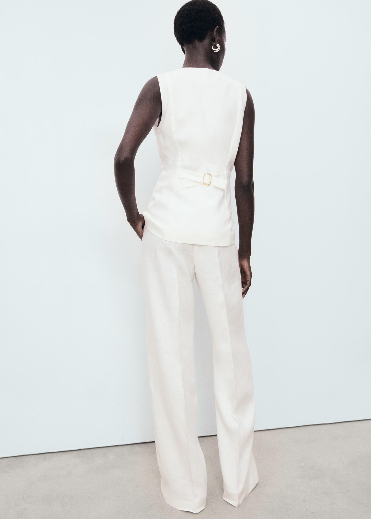 Suit-style linen jumpsuit - Women | MANGO USA Product Image
