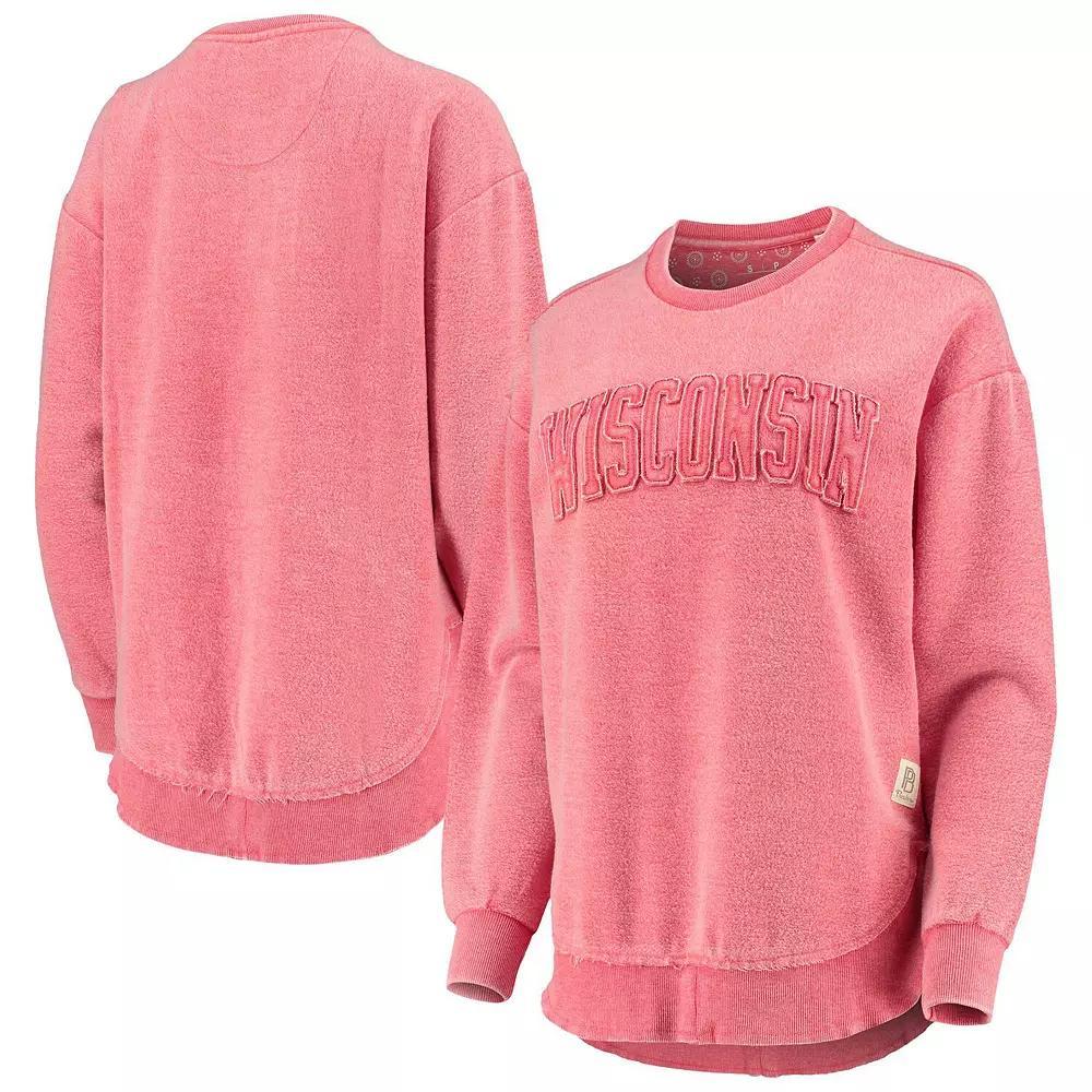 Women's Pressbox Red Wisconsin Badgers Ponchoville Pullover Sweatshirt, Size: Medium Product Image