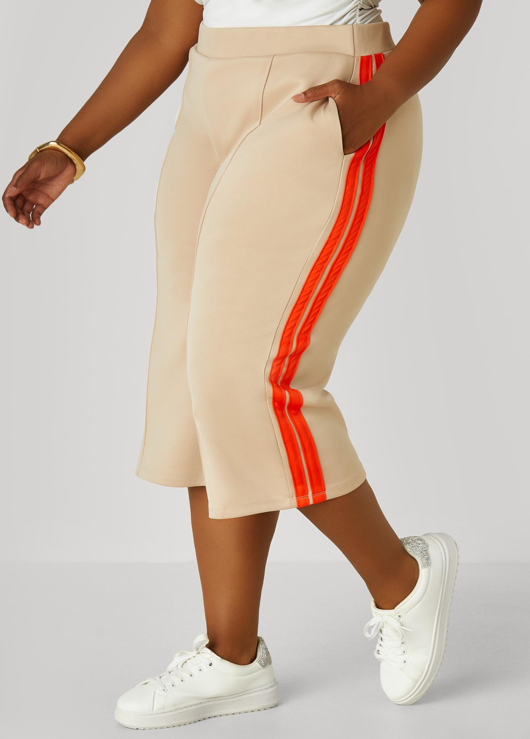 Stripe Trimmed Capris Product Image