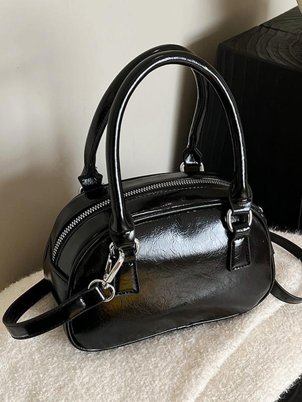 Geometric Solid Color Zipper Crossbody Bags Handbags Product Image