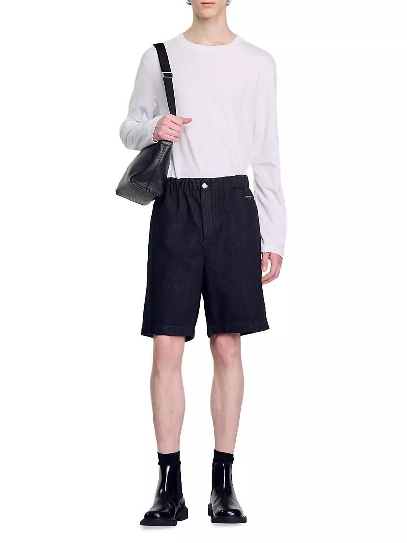 Raw Denim Bermuda Shorts Product Image