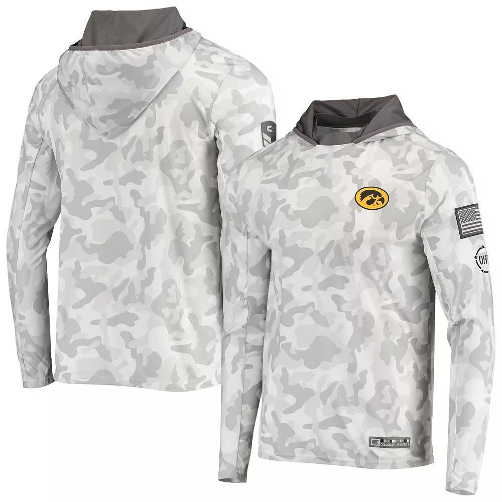 Men's Colosseum Arctic Camo Iowa Hawkeyes OHT Military Appreciation Long Sleeve Hoodie Top, Size: Large, Team Product Image
