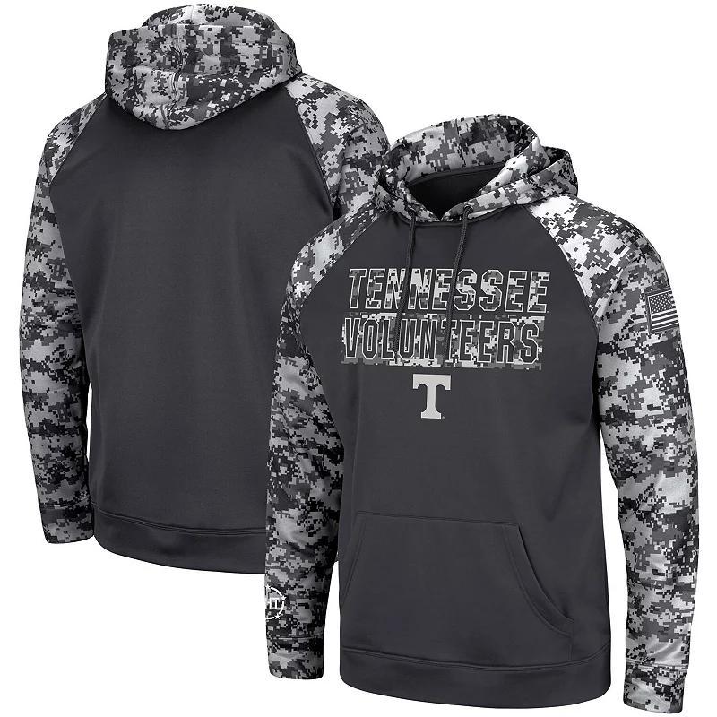 Mens Colosseum Charcoal Tennessee Volunteers OHT Military Appreciation Digital Camo Pullover Hoodie Product Image