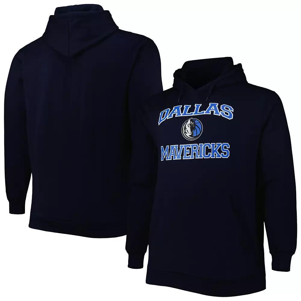 Men's Navy Dallas Mavericks Big & Tall Heart & Soul Pullover Hoodie, Size: 3XB, Blue Product Image