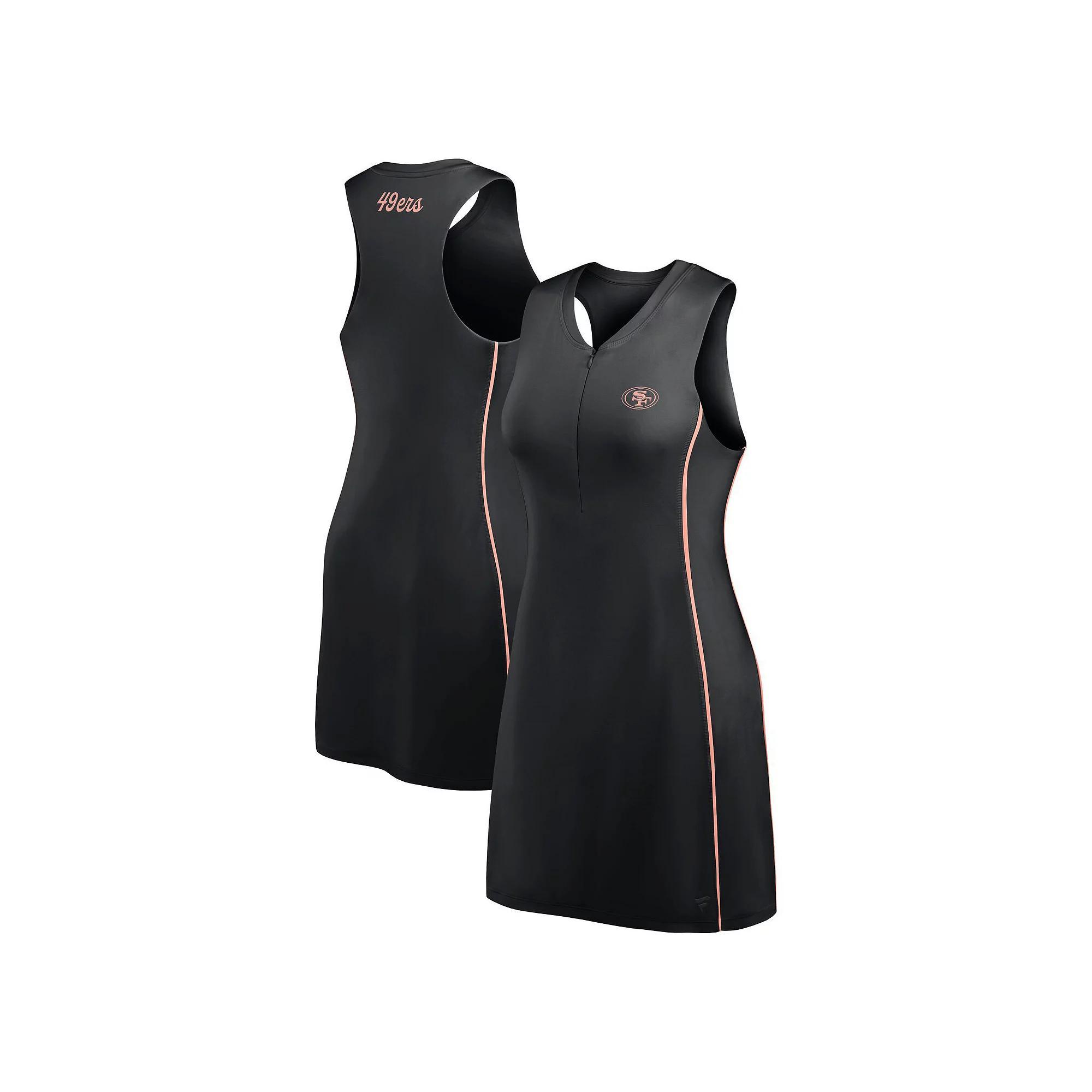 Women's Fanatics Black Las Vegas Raiders Studio Boost Athletic Half-Zip Dress, Size: Medium, Lvr Black Product Image