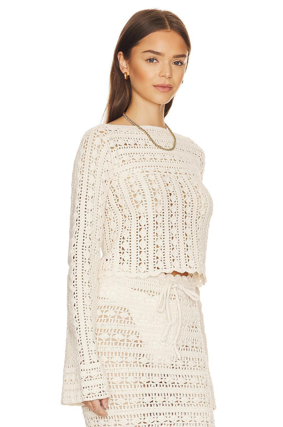 x REVOLVE Laurelin Crochet Sweater House of Harlow 1960 Product Image