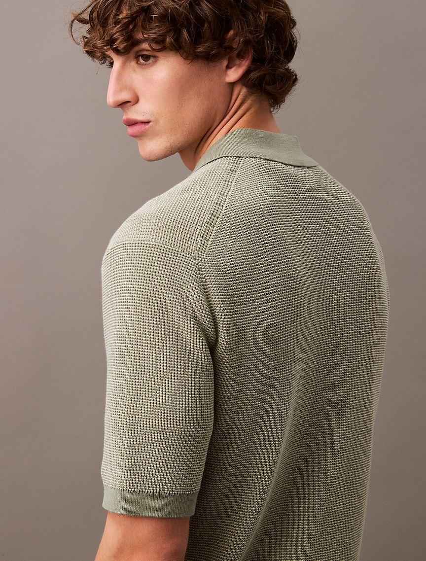 Smooth Cotton Waffle Classic Polo Shirt  Product Image