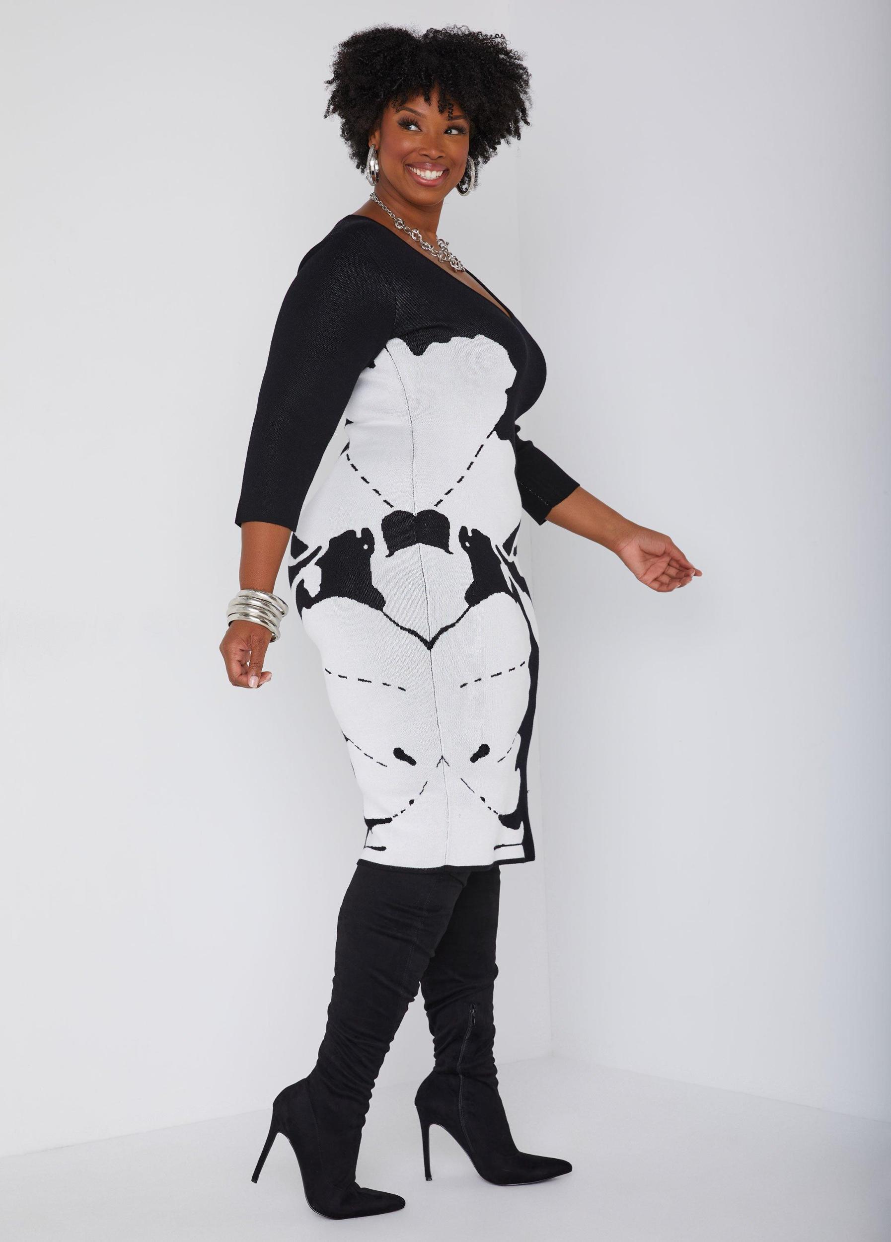 Floral Midi Sweater Dress Product Image