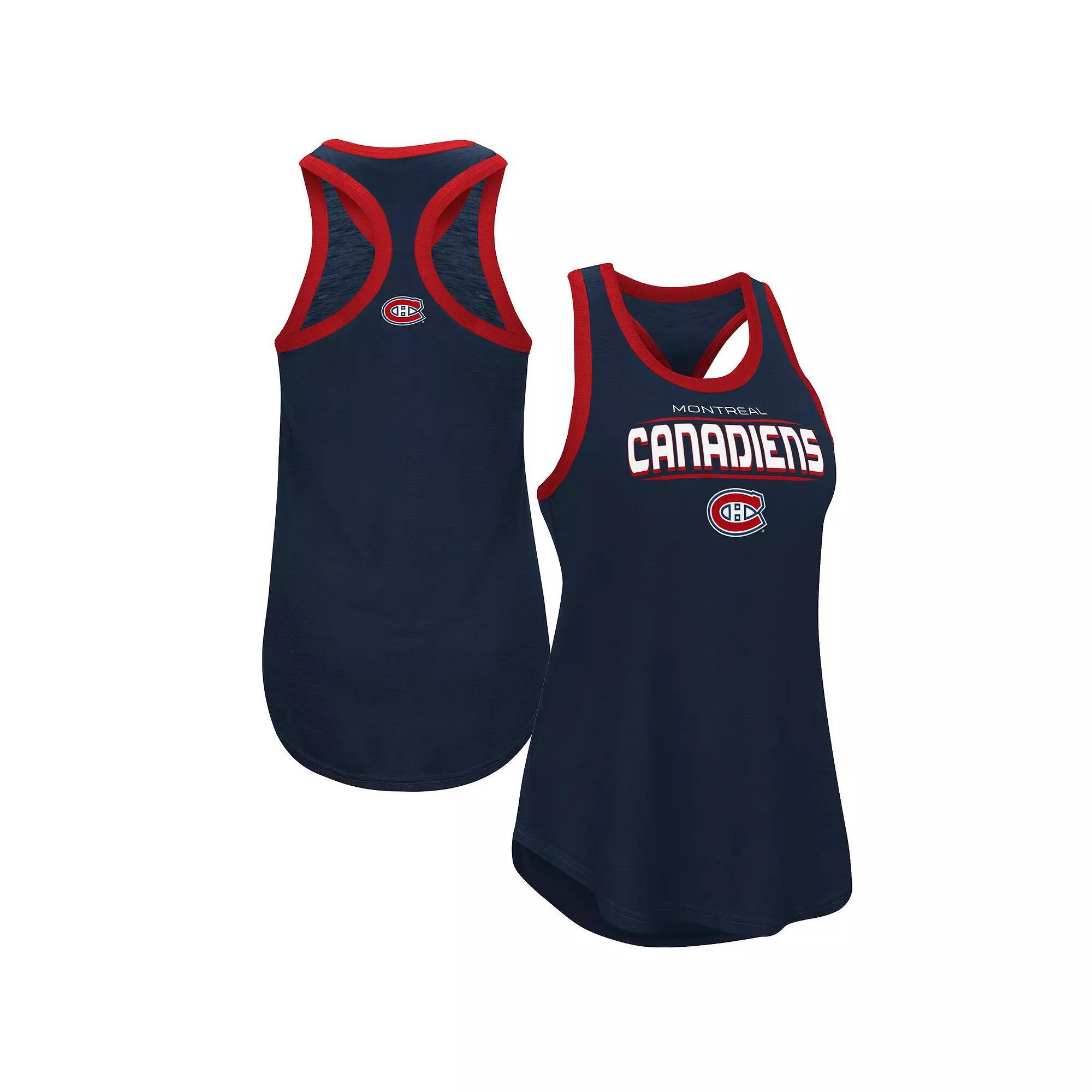 Womens G-III Sports by Carl Banks Navy Montreal Canadiens Showdown Slub Racerback Tank Top Cnd Blue Product Image