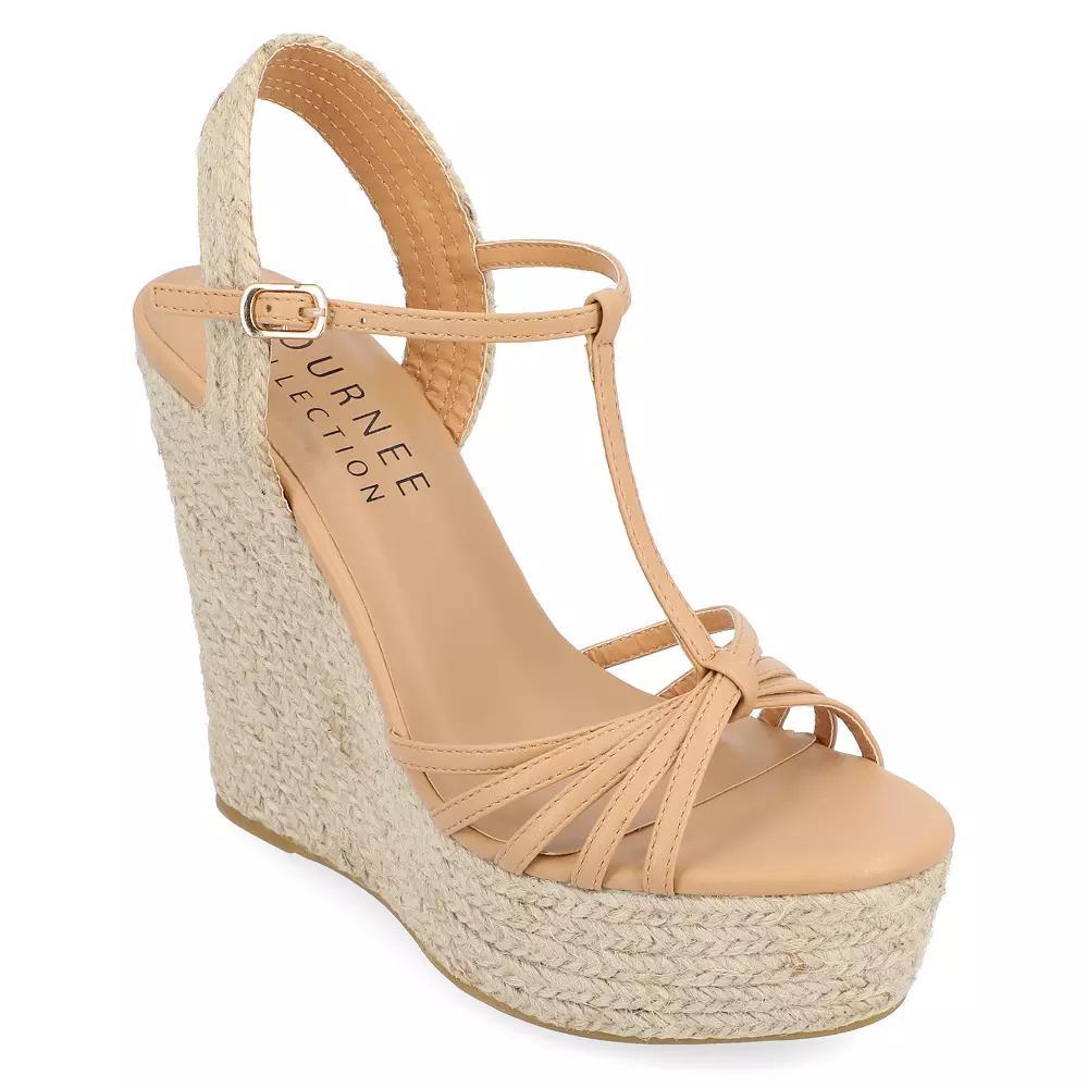 Journee Yara Tru Comfort Foam™ Women's Wedge Sandals, Size: 9.5, Grey Product Image