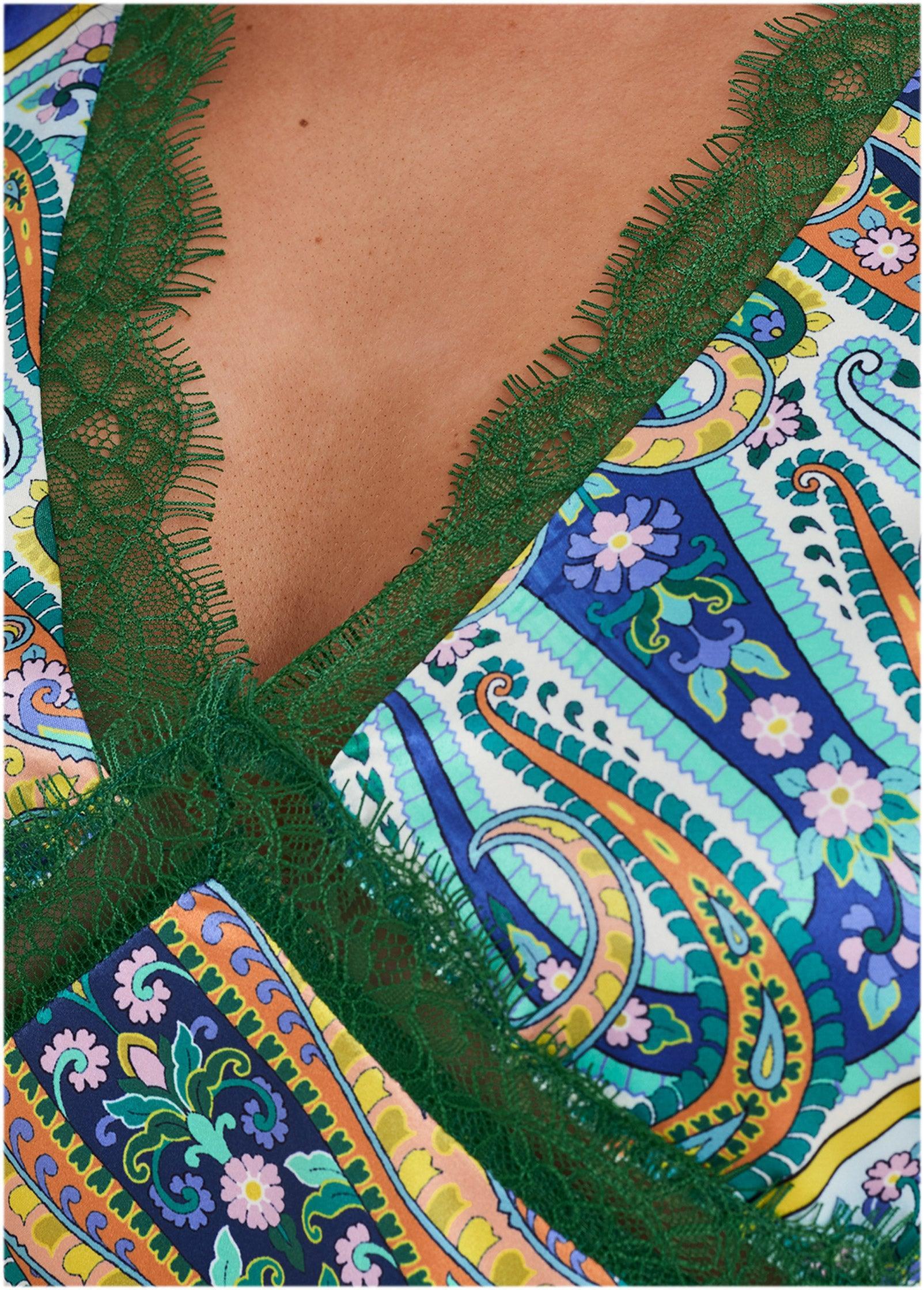 Lace Trim Midi Dress - Ethereal Paisley Product Image