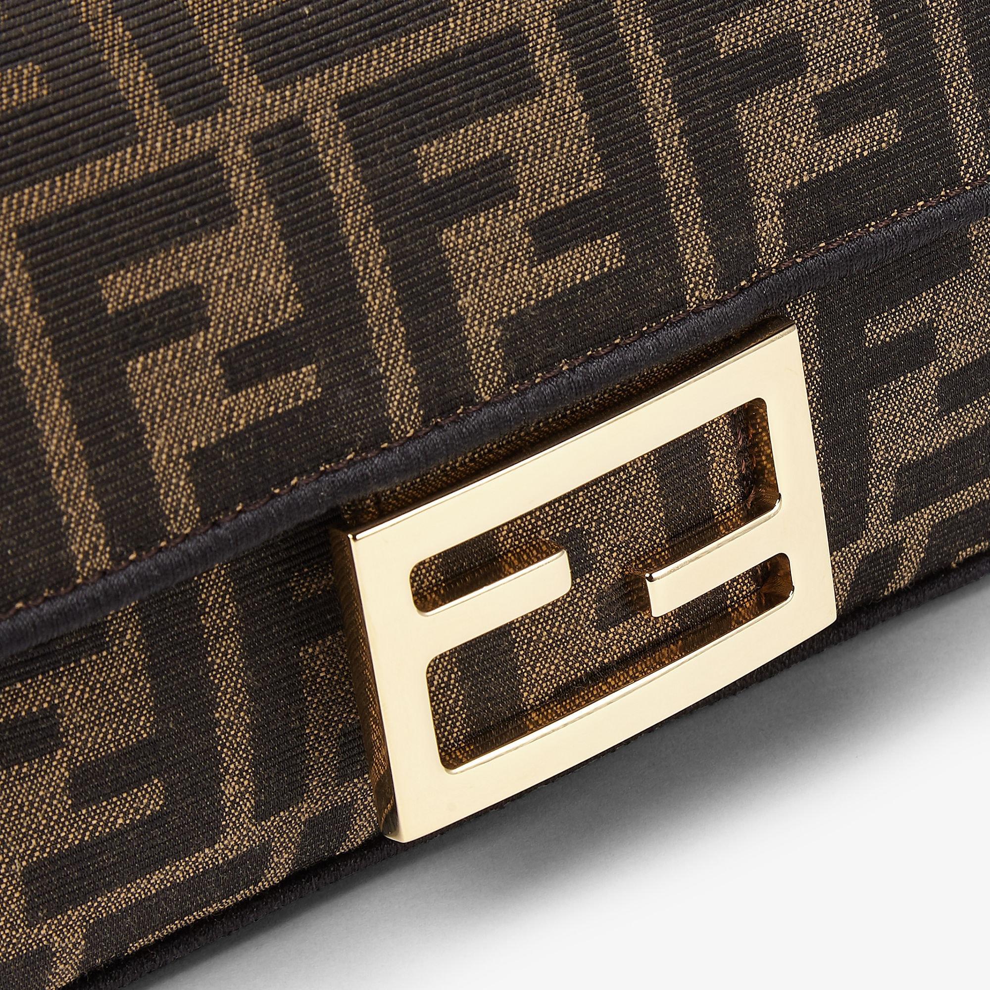 Baguette MiniBrown FF jacquard fabric bag Product Image