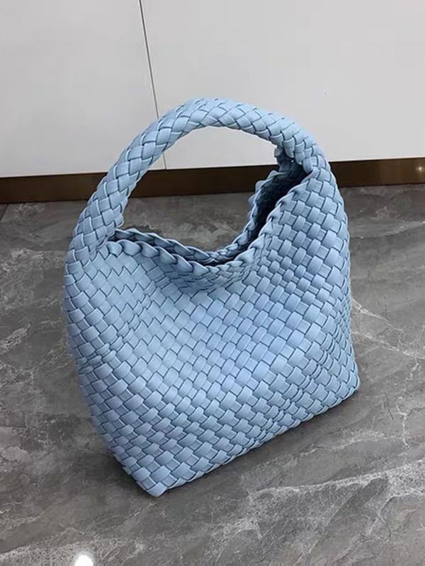 Solid Color Woven Bags Handbags Product Image