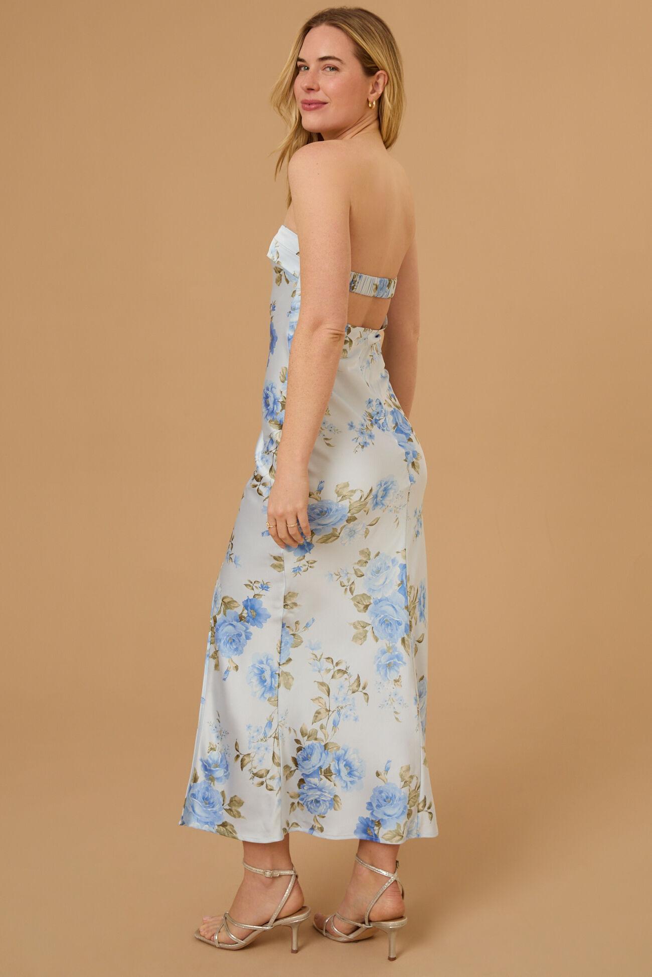 Angelique Satin Maxi Dress Product Image