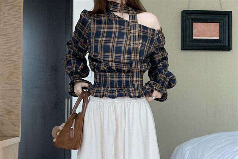 Drawstring Waist Plain Maxi A-Line Skirt Product Image