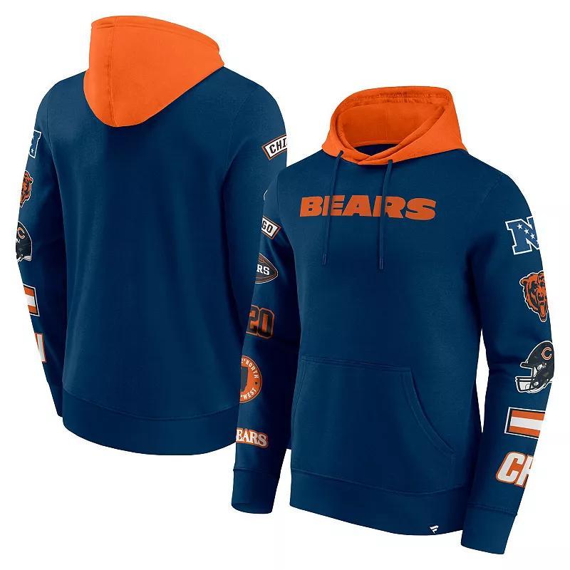 Men's Fanatics  Navy/Cardinal Houston Texans Patched Out Pullover Hoodie, Size: 2XL, Blue Product Image