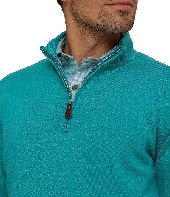 Southern Tide Whitehaven Heather Quarter-Zip Long Sleeve Knit Sweater Product Image