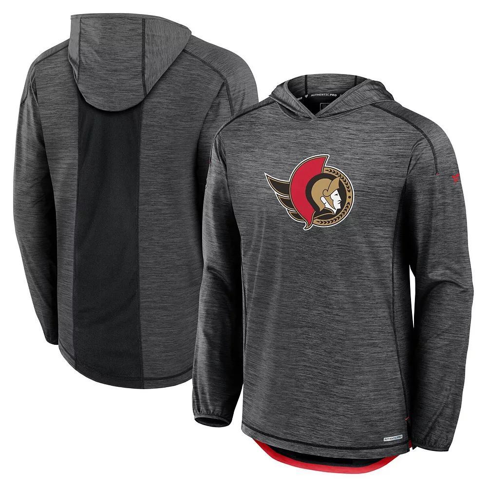 Men's Fanatics  Black Ottawa Senators Authentic Pro Rink Lightweight Pullover Hoodie, Size: 3XL, Sen Black Product Image