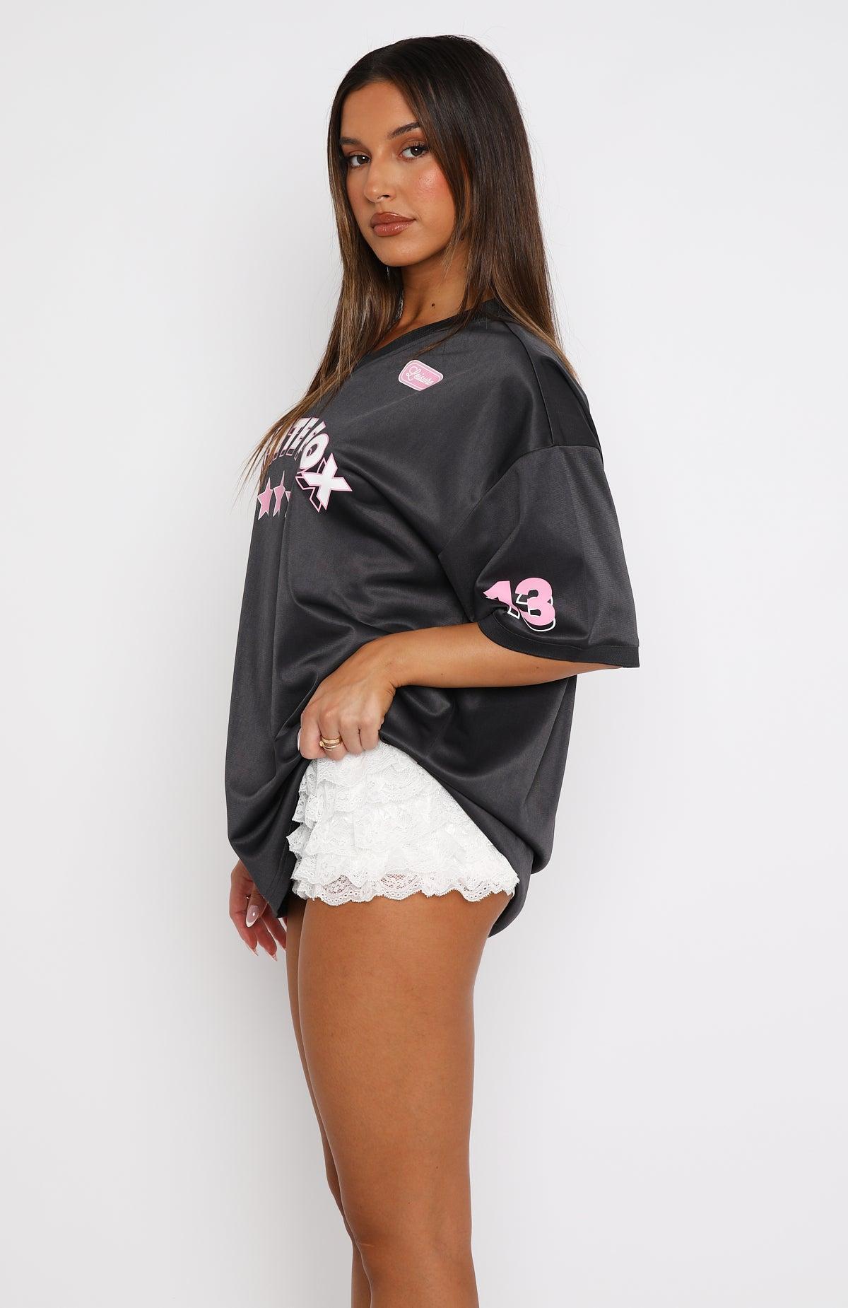 Just Get Along Oversized Jersey Charcoal Product Image