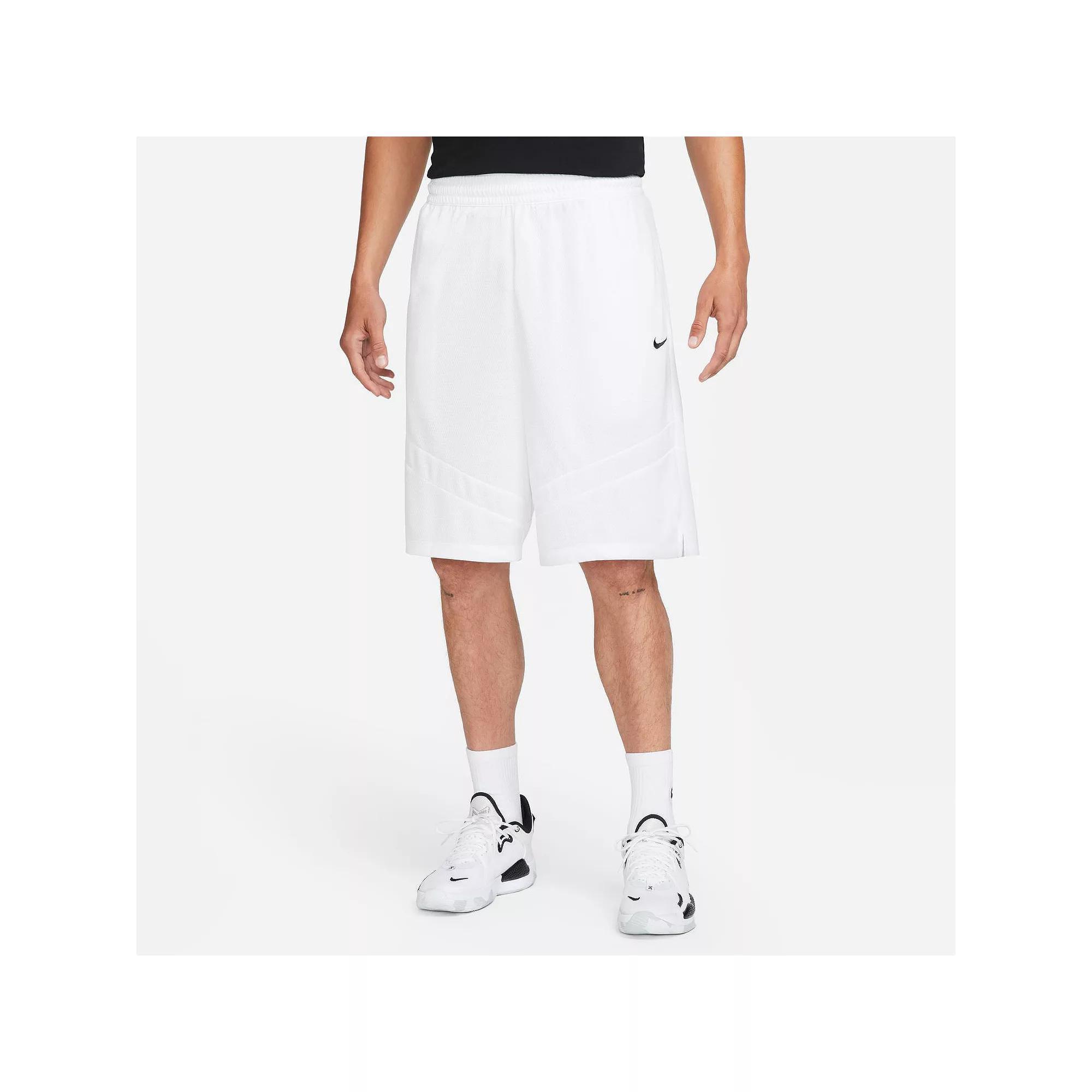 Men's Nike Dri-FIT Icon 11-in. Basketball Short, Size: XL, White Product Image