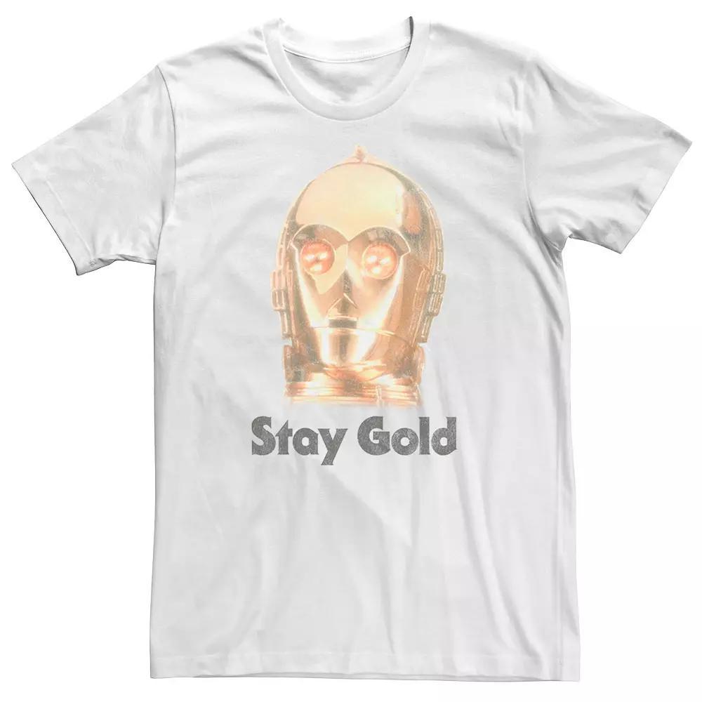 Men's Star Wars The Rise of Skywalker C-3PO Stay Gold Graphic Tee, Size: XXL, White Product Image