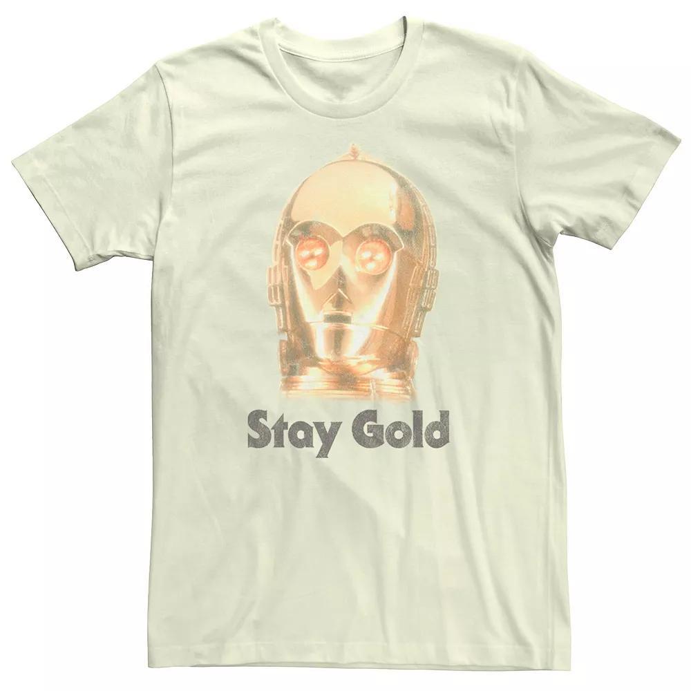 Men's Star Wars The Rise of Skywalker C-3PO Stay Gold Graphic Tee, Size: XXL, White Product Image