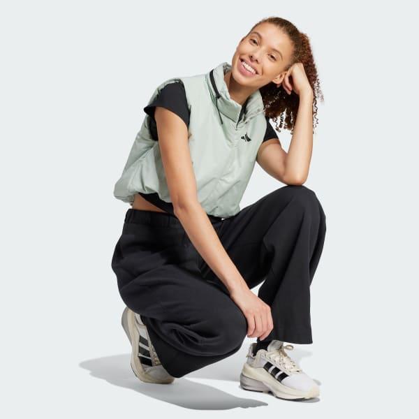 adidas City Escape Cropped Vest Wonder Silver L Womens Product Image