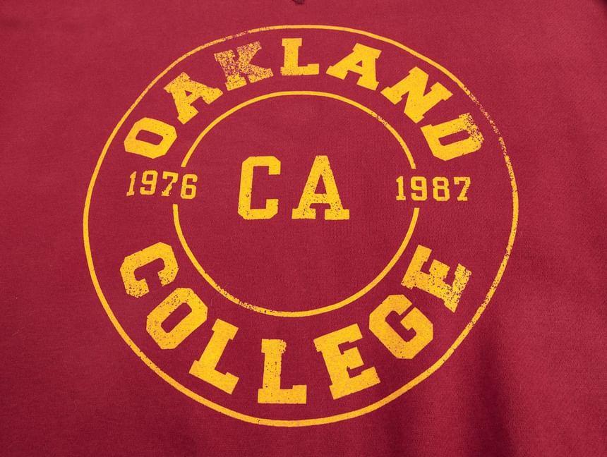 Round Neck Lettering Print Sweatshirt Product Image