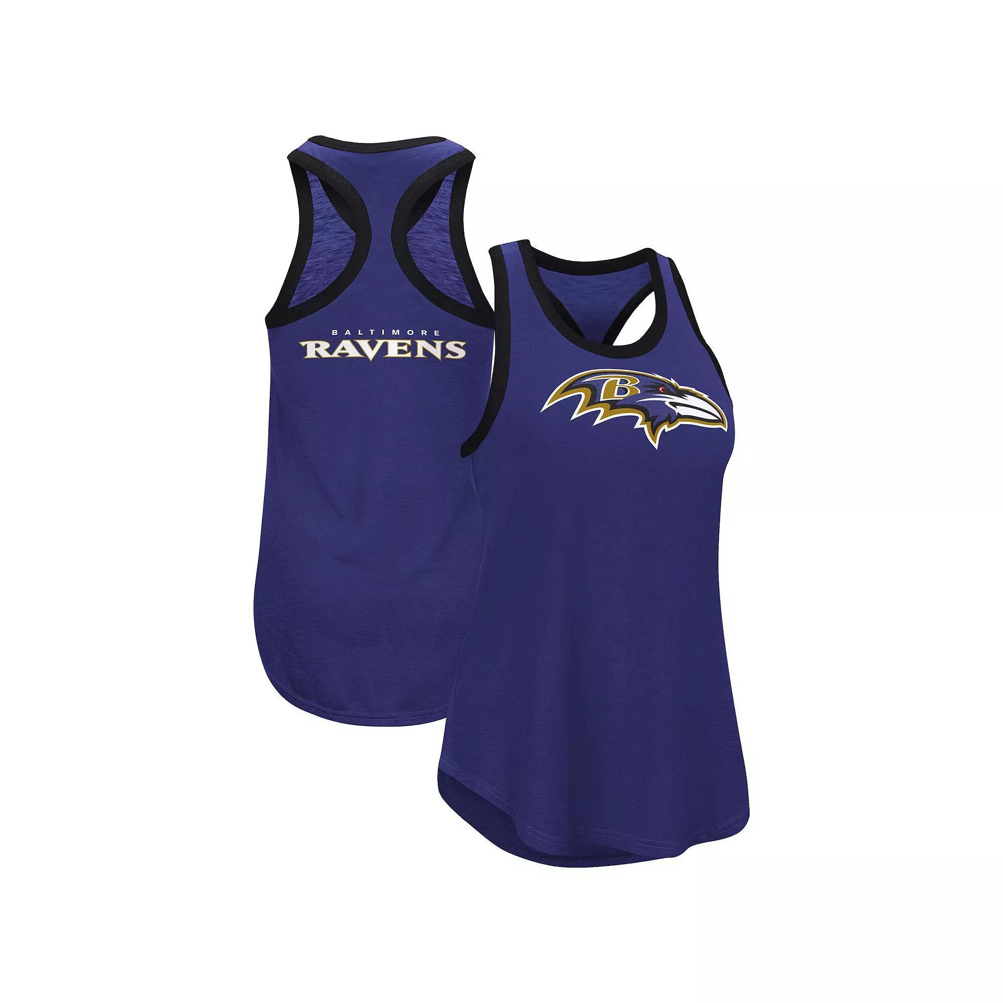 Women's G-III 4Her by Carl Banks  Purple Baltimore Ravens Tater Racerback Tank Top, Size: Small Product Image