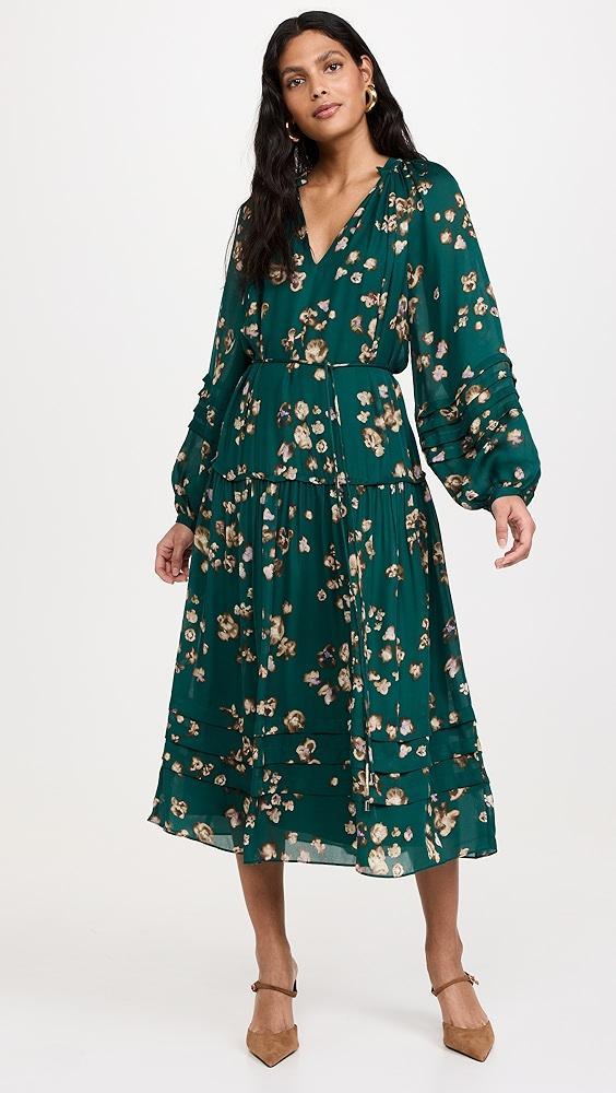 La Ligne Silk Dress With Shirring | Shopbop Product Image