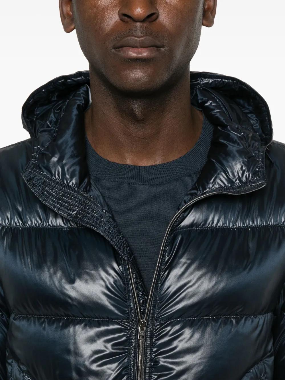 HERNO Hooded Puffer Jacket In Blue Product Image