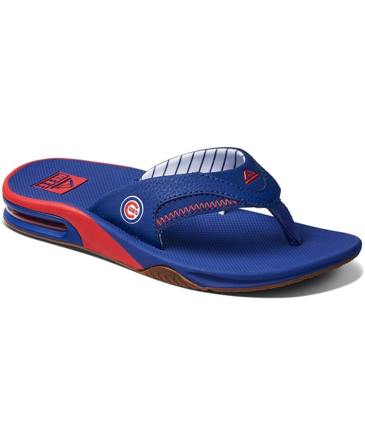 Women's REEF Chicago Cubs Fanning Bottle Opener Sandals, Size: 5, Blue Product Image