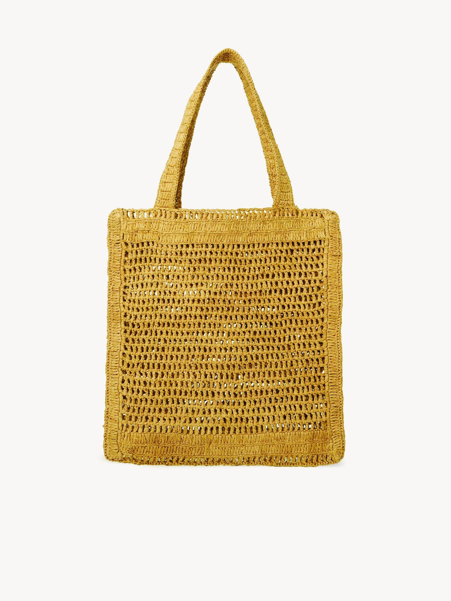 Summer Banana tote bag in raffia Product Image