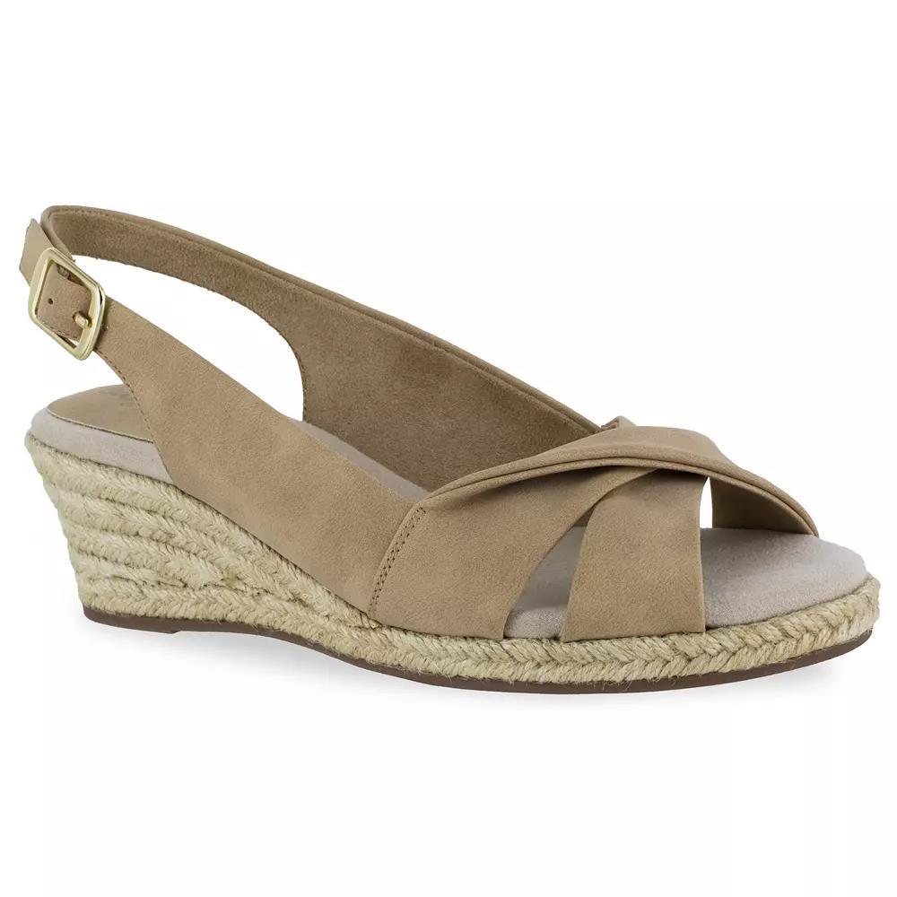 Easy Street Maureen Womens Espadrille Wedge Sandals Product Image