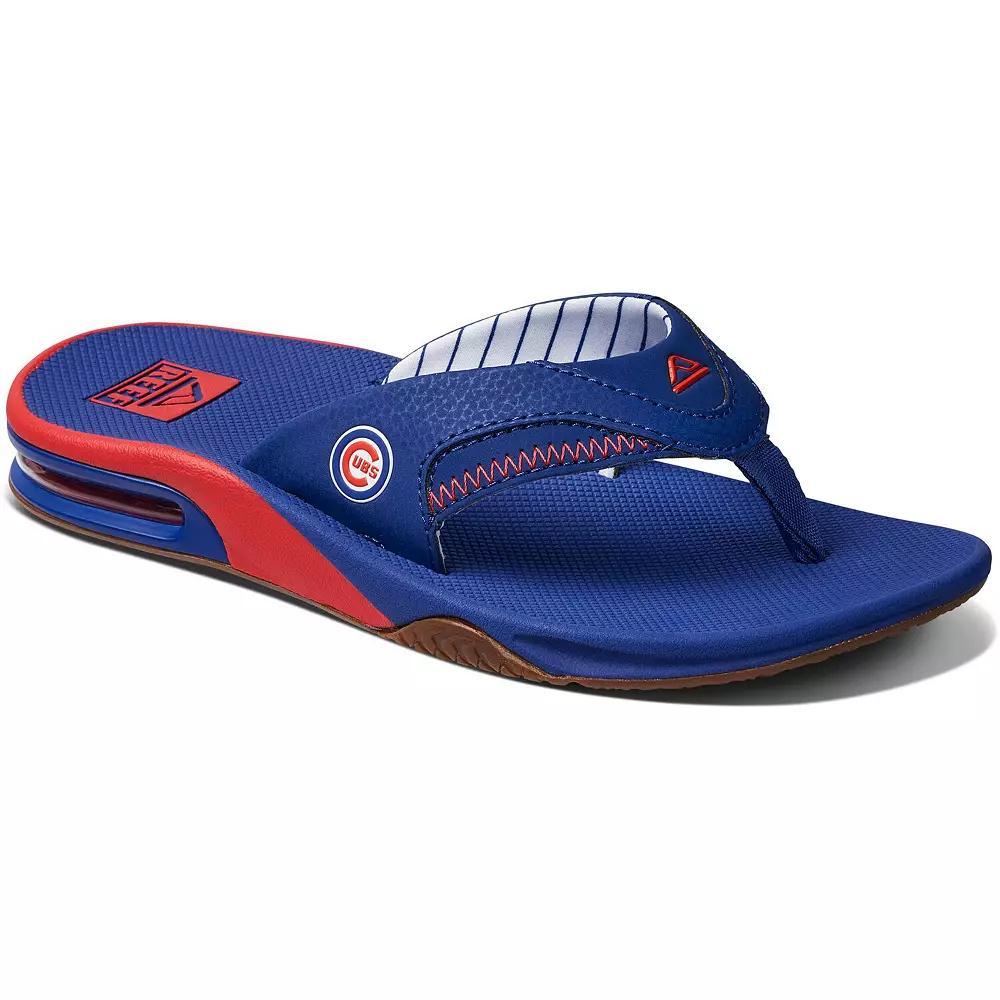 Women's REEF Chicago Cubs Fanning Bottle Opener Sandals, Size: 5, Blue Product Image