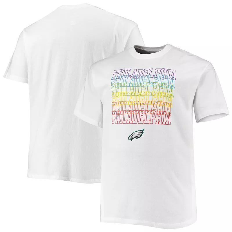 Men's Fanatics Branded White Philadelphia Eagles Big & Tall City Pride T-Shirt, Size: 2XLT Product Image