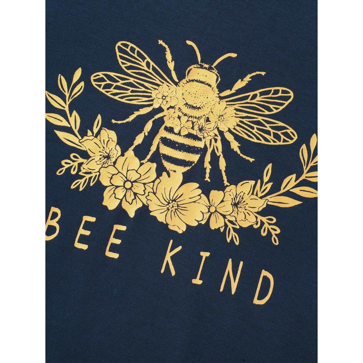 Plus Size Bee Kind Motif Round Neck Sweatshirt Women Midnight Casual Non Round Neck Everyday Sweatshirts BloomChic 10/M Product Image